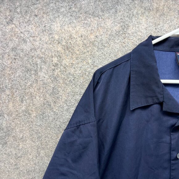 Vintage Southpole Shirt Mens XXL Blue Hawaiian Button Y2K Palm Trees Streetwear - Picture 10 of 14